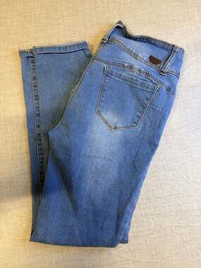 Bamboo Jeans High Waisted 3-Button Skinny Jeans Size 11/12
